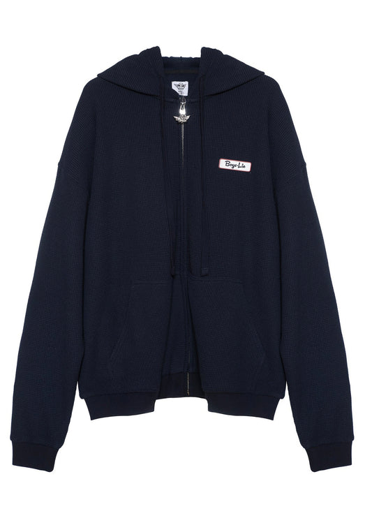 Boys Lie - 'Name EM' Harley Zip Hoodie - Navy