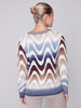 Charlie B Charlie B - Crew Neck Space Dye Sweater - Blue, Taupe, Cream available at The Good Life Boutique