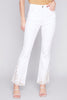 Charlie B Charlie B - Bell Bottom With Gold Embroided Hem - White available at The Good Life Boutique