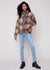 Charlie B Charlie B - Plaid Reversible Short Jacket - Truffle available at The Good Life Boutique