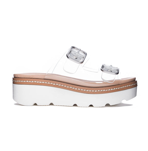Chinese Laundry Surfs Up Sandal - Clear available at The Good Life Boutique