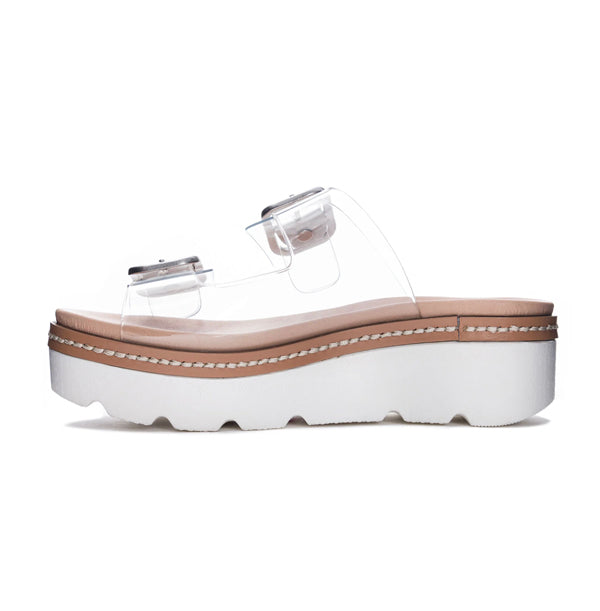 Chinese Laundry Surfs Up Sandal - Clear available at The Good Life Boutique