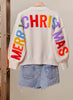 Oversize Christmas Sweater - Ivory Multi