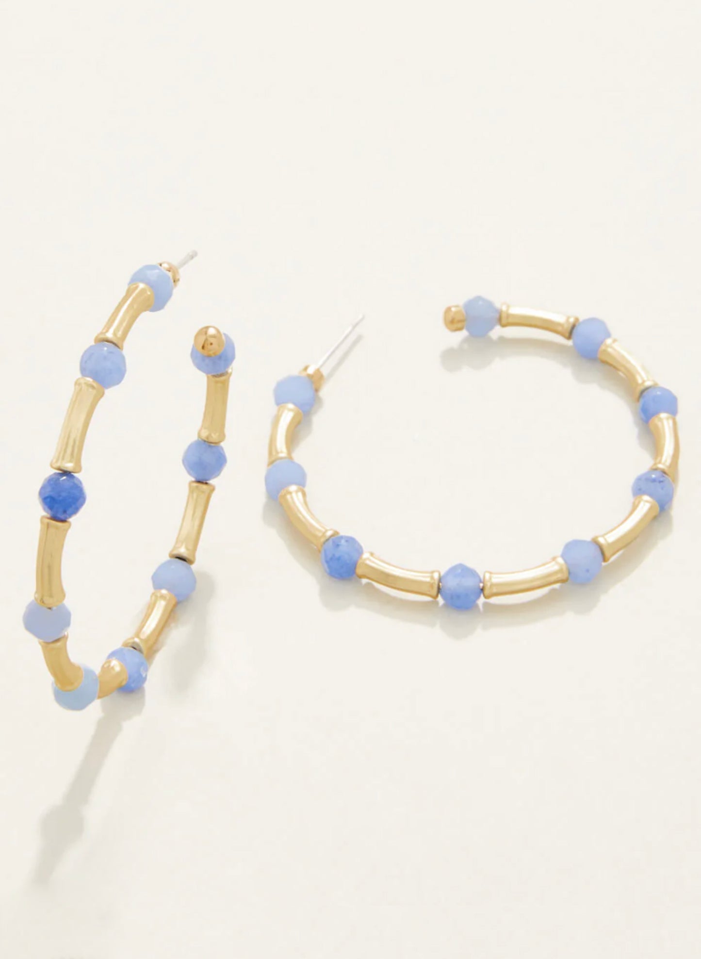 Spartina Calm Waters Hoop Earrings Blue Aventurine available at The Good Life Boutique