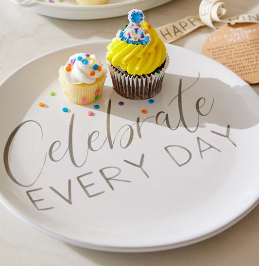 Mud Pie Celebrate Every Day Plate available at The Good Life Boutique
