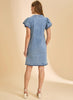 French Dressing FDJ Chambray Shift Dress - Snow Wash available at The Good Life Boutique