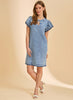French Dressing FDJ Chambray Shift Dress - Snow Wash available at The Good Life Boutique