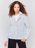 Charlie B Charlie B - Heathered  Boucle Moto Jkt - H-Charcoal available at The Good Life Boutique