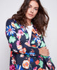 Charlie B Charlie B - Printed Linen Blazer - Gardenia available at The Good Life Boutique