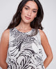 Charlie B Charlie B - Sleeveless Printed Blouse Wilderness available at The Good Life Boutique