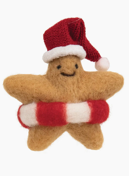 Bright Ideas Christmas Starfish Felted Ornament available at The Good Life Boutique