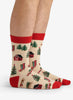 Christmas Tree Farm Men's Crew Socks - Natural
