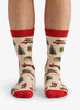 Christmas Tree Farm Men's Crew Socks - Natural