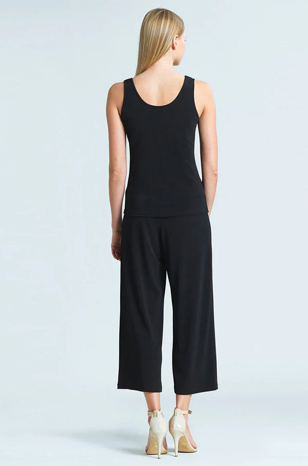 Clara Sun Woo Clara Sunwoo V To Round Neck Staples Knit Tank - Black available at The Good Life Boutique