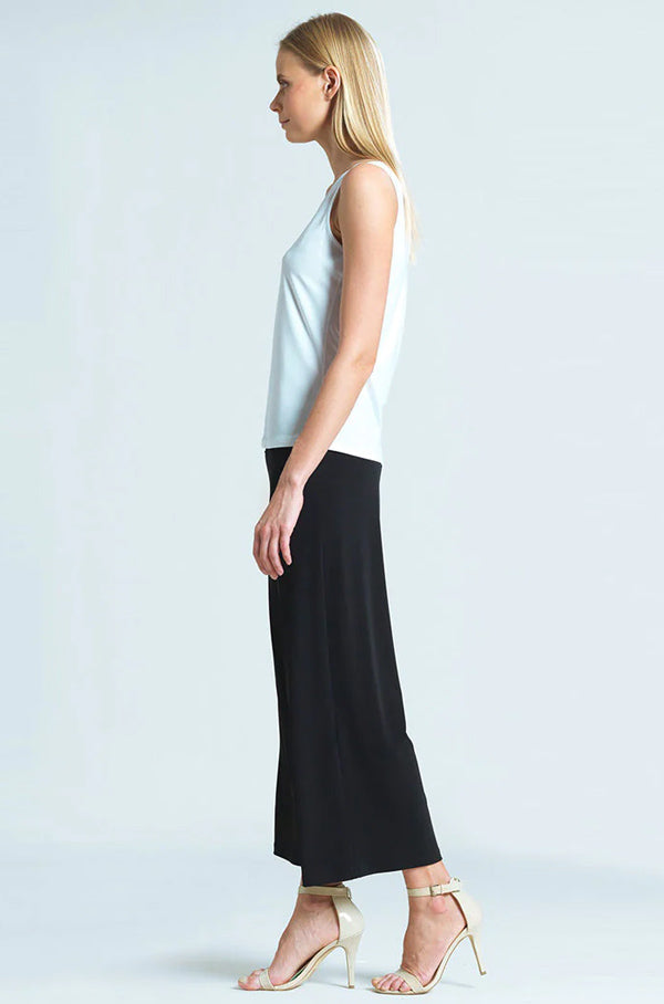 Clara Sun Woo Clara Sunwoo V To Round Neck Staples Knit Tank - White available at The Good Life Boutique