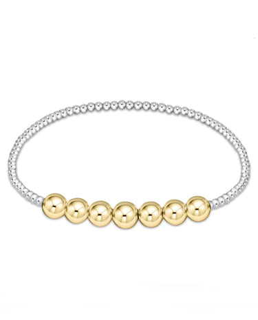enewton design Classic Beaded Bliss 3mm Bed Bracelet - 6mm - Mixed Metal available at The Good Life Boutique