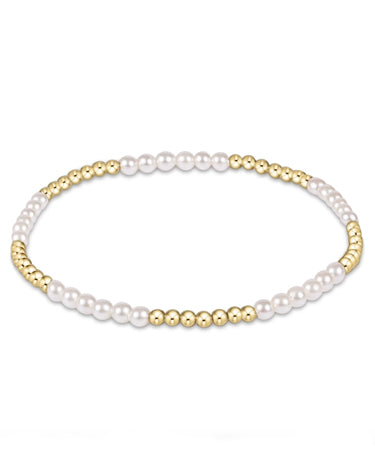 enewton design Classic Blissful Pattern 2.5mm Bead Bracelet - 3mm Pearl available at The Good Life Boutique