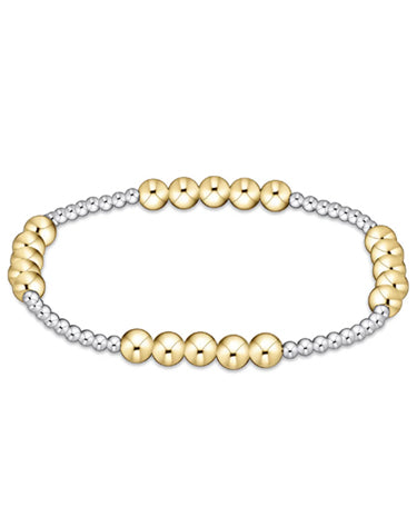 enewton design Classic Blissful Pattern 2.5mm Bead Bracelet - 5mm Mixed Metal available at The Good Life Boutique