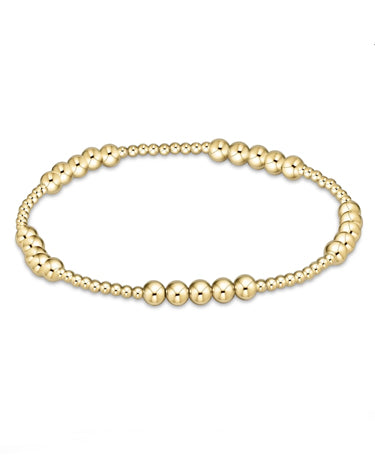 enewton design Classic Blissful Pattern 2mm Bead Bracelet - 4mm Gold available at The Good Life Boutique