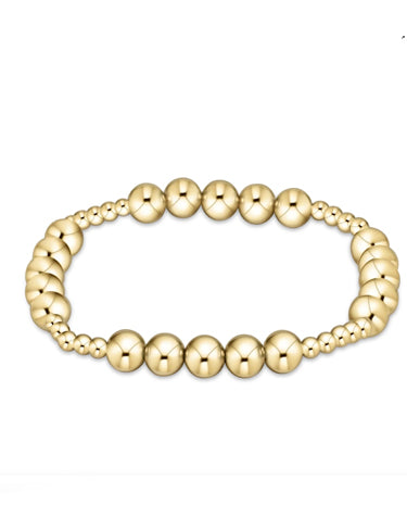 enewton design Classic Blissful Pattern 3 mm Bead Bracelet - 6mm Gold available at The Good Life Boutique
