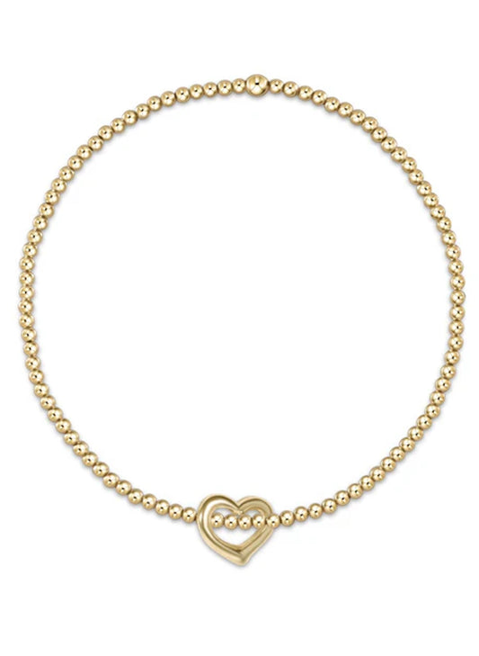 enewton design Enewton - Classic Gold 2mm Bead Bracelet - Love Small Gold Charm available at The Good Life Boutique
