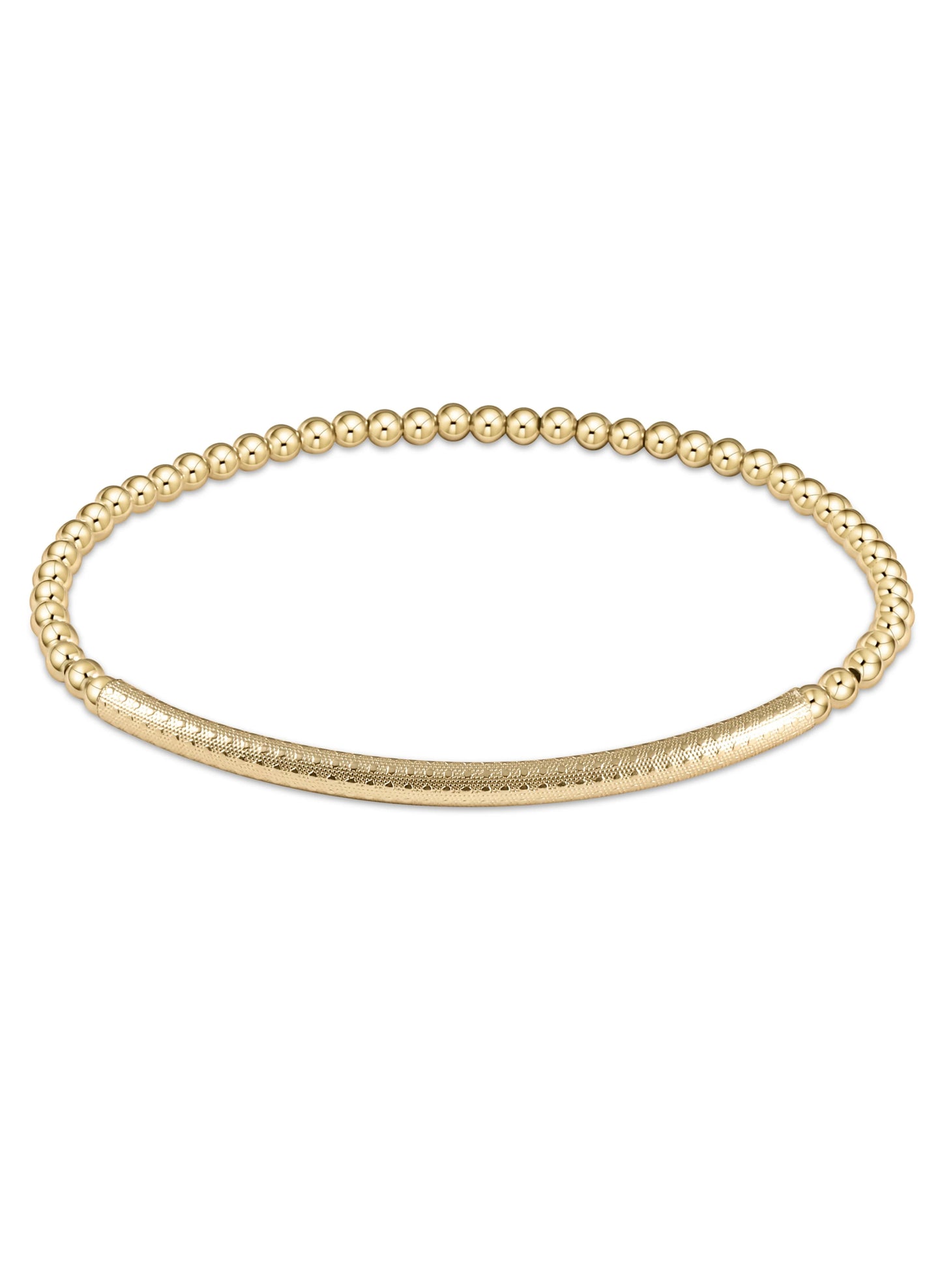 enewton design Classic Gold 3MM Bead Bracelet - Bliss Bar Textured available at The Good Life Boutique