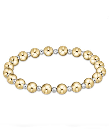enewton design Classic Grateful Pattern 6mm Bead Bracelet - Mixed Metal available at The Good Life Boutique