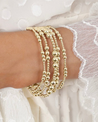 enewton design Classic Joy Pattern 4mm Bead Bracelet - Gold available at The Good Life Boutique