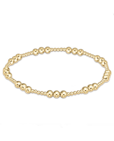 enewton design Classic Joy Pattern 4mm Bead Bracelet - Gold available at The Good Life Boutique