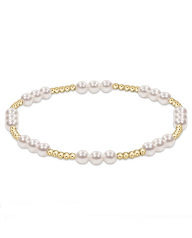 enewton design Classic Joy Pattern 4mm Bead Bracelet - Pearl available at The Good Life Boutique