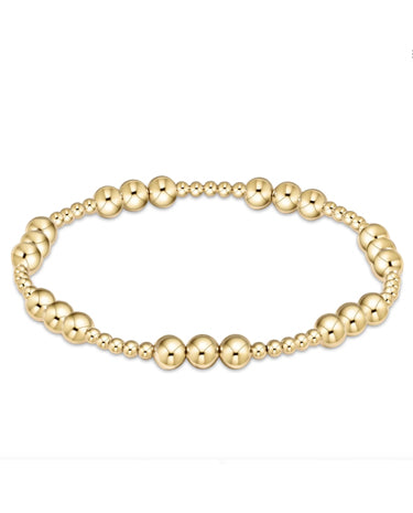 enewton design Classic Joy Pattern 5mm Bead Bracelet - Gold available at The Good Life Boutique