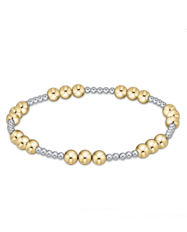 enewton design Classic Joy Pattern 5mm Bead Bracelet - Mixed Metal available at The Good Life Boutique