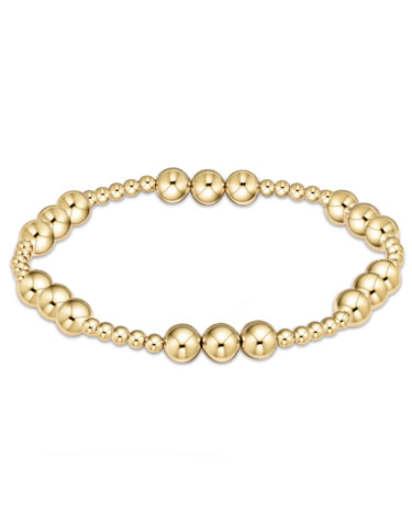 enewton design Classic Joy Pattern 6mm Bead Bracelet - Gold available at The Good Life Boutique
