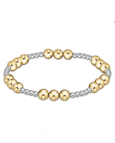 enewton design Classic Joy Pattern 6mm Bead Bracelet - Mixed Metal available at The Good Life Boutique