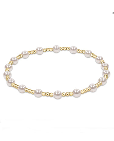 enewton design Classic Sincerity Pattern 4mm Bead Bracelet - Pearl available at The Good Life Boutique