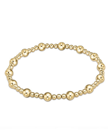 enewton design Classic Sincerity Pattern 5mm Bead Bracelet - Gold available at The Good Life Boutique