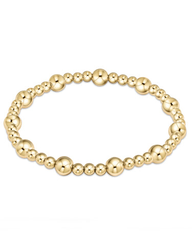 enewton design Classic Sincerity Pattern 6mm Bead Bracelet - Gold available at The Good Life Boutique
