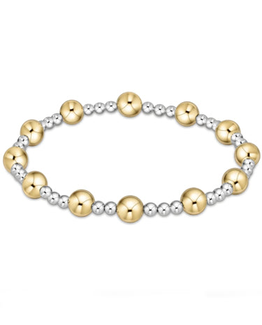 enewton design Classic Sincerity Pattern 6mm Bead Bracelet - Mixed Metal available at The Good Life Boutique