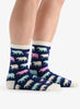 Cottage Bears Fuzzy Socks - Navy