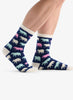 Cottage Bears Fuzzy Socks - Navy
