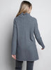 Picadilly Fashions Cowl Neck Textured Top - Heather Charcoal available at The Good Life Boutique