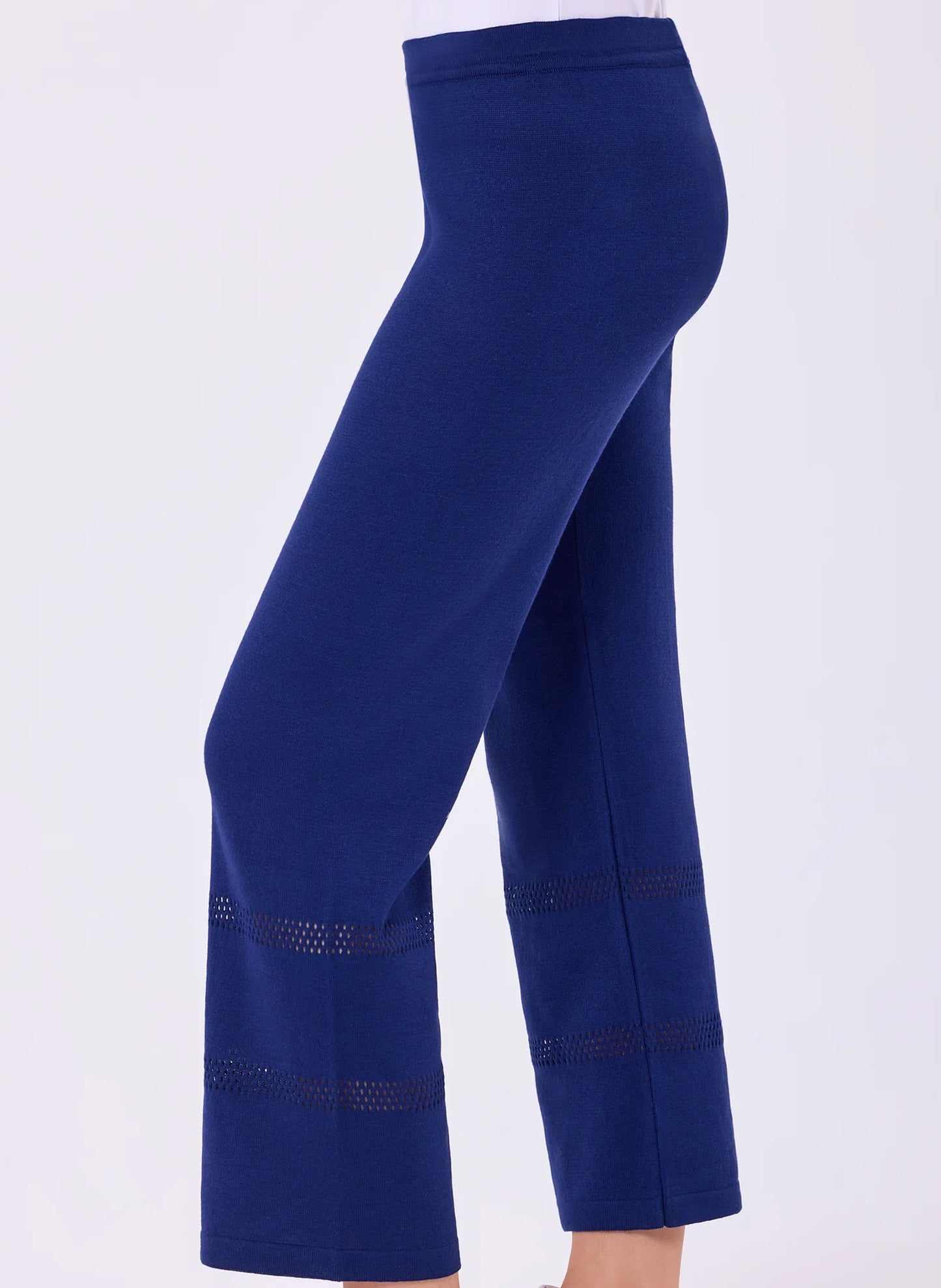 French Kyss Crochet Detail Pant - Navy available at The Good Life Boutique