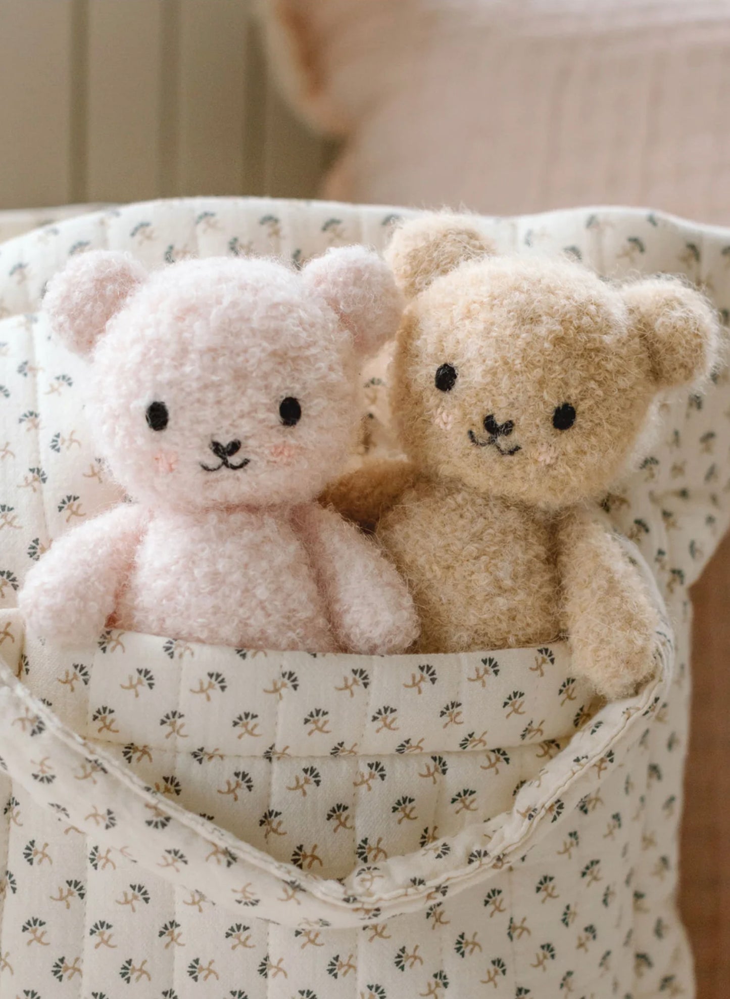 Cuddle&Kind Cuddle + Kind Baby Boucle Bear - Strawberry available at The Good Life Boutique
