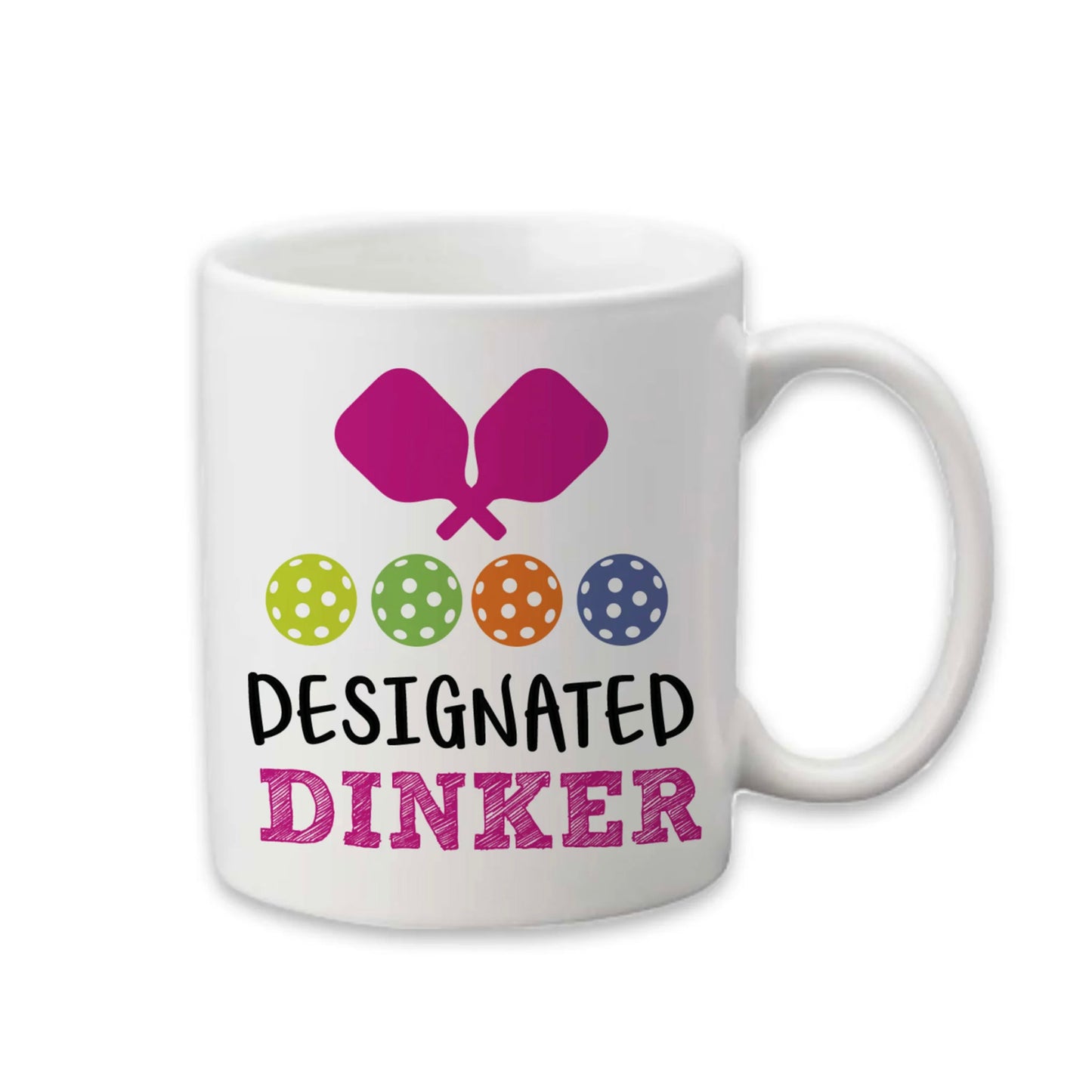 Canary Road Pink "Designated Dinker" Pickleball Mug available at The Good Life Boutique