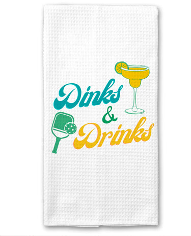 Canary Road Dinks & Drinks Pickleball Towel available at The Good Life Boutique