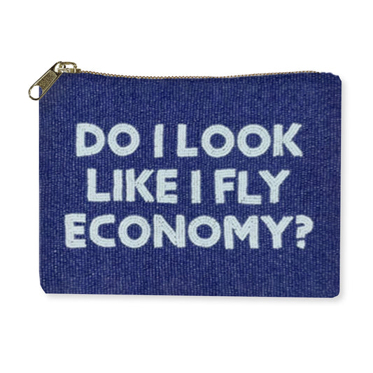 The Good Life Boutique Beaded Bag - Do I Look Like I Fly Economy? available at The Good Life Boutique