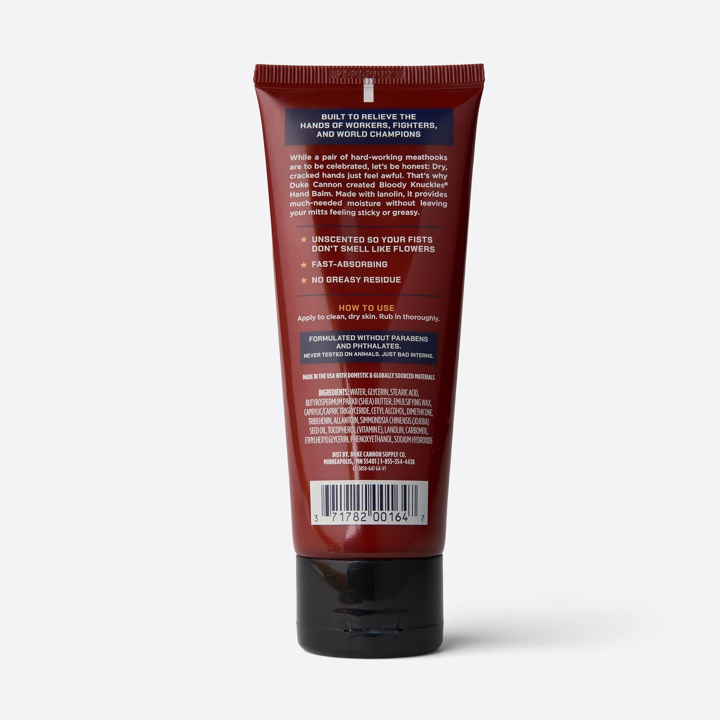 Duke Cannon Bloody Knuckles Hand Repair Balm - Tube available at The Good Life Boutique