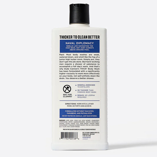Duke Cannon Body Wash® - Naval Diplomacy 18oz available at The Good Life Boutique