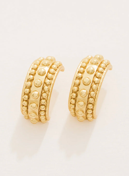 Dappled Hoop Earrings Gold