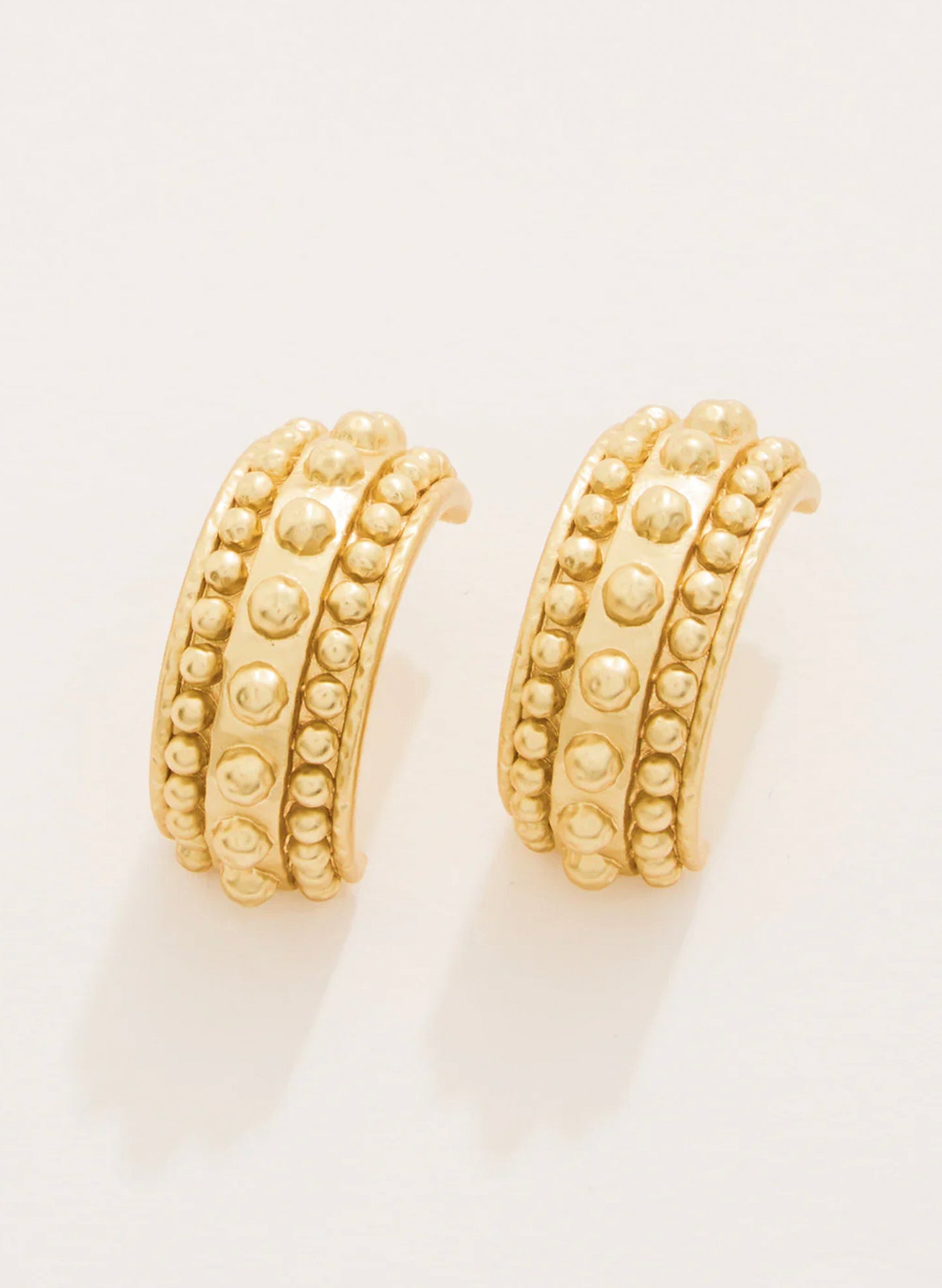 Dappled Hoop Earrings Gold